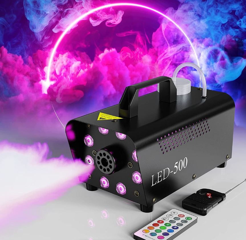 Fog Machine With 8 RGB LED And Remote Control