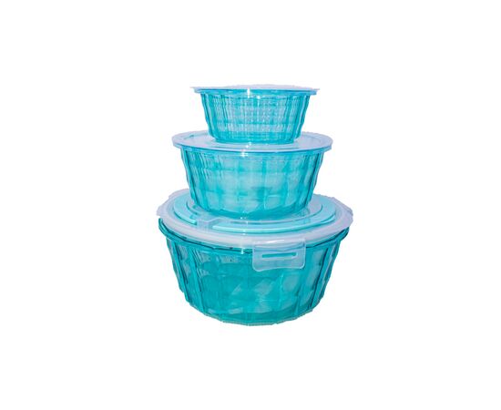 3 Pcs Crispy Clear Container With Lid