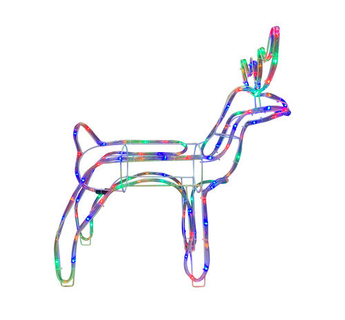 RGB Reindeer Christmas Patio Light Multicolour