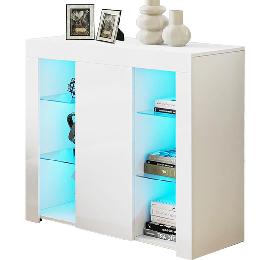 Glass Door Sideboard Cabinet