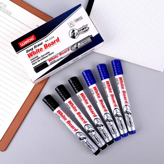 WEIBO Classic And Durable Dry Erase Whiteboard Marker Pen 10pcs