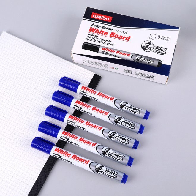 WEIBO Classic And Durable Dry Erase Whiteboard Marker Pen 10pcs