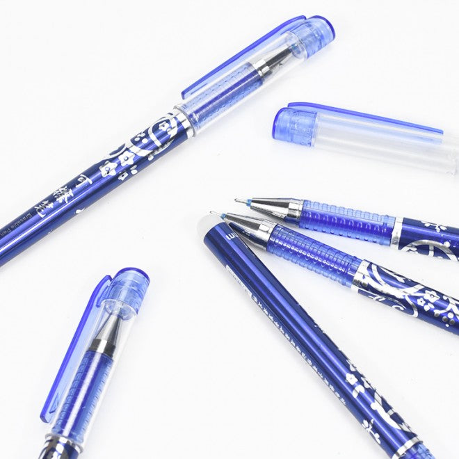 Blue Fine Point Plastic Erasable Pen 0.5mm