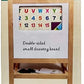 Double Sided Small Drawing Board , Chalkboard Adjustable Standing Easel Holder for Kids