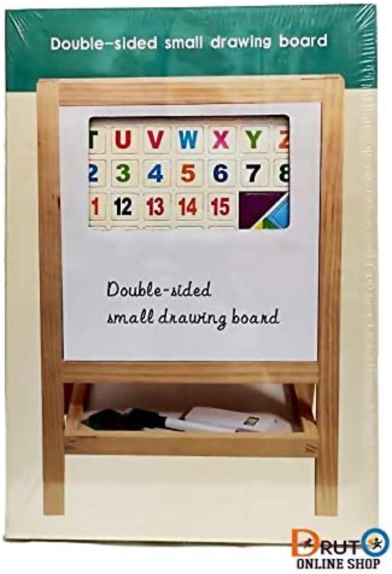 Double Sided Small Drawing Board , Chalkboard Adjustable Standing Easel Holder for Kids