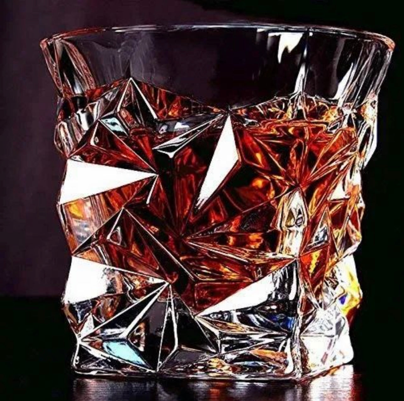 Whiskey Glass Diamond Cut 6pc