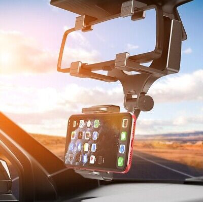 360° Rotation Universal Car  View Rear Mirror Mount Stand GPS Cell Phone Holder