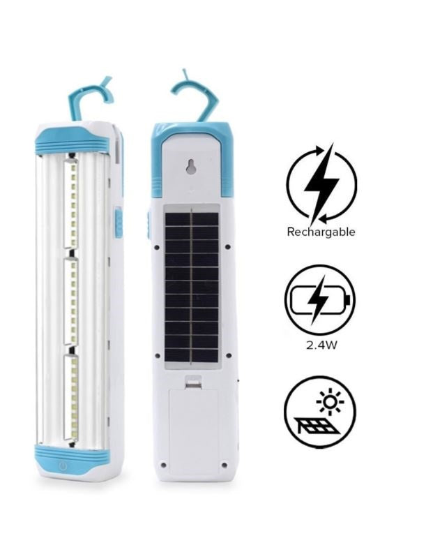 Solar Powered LED Rechargeable Emergency Lamp