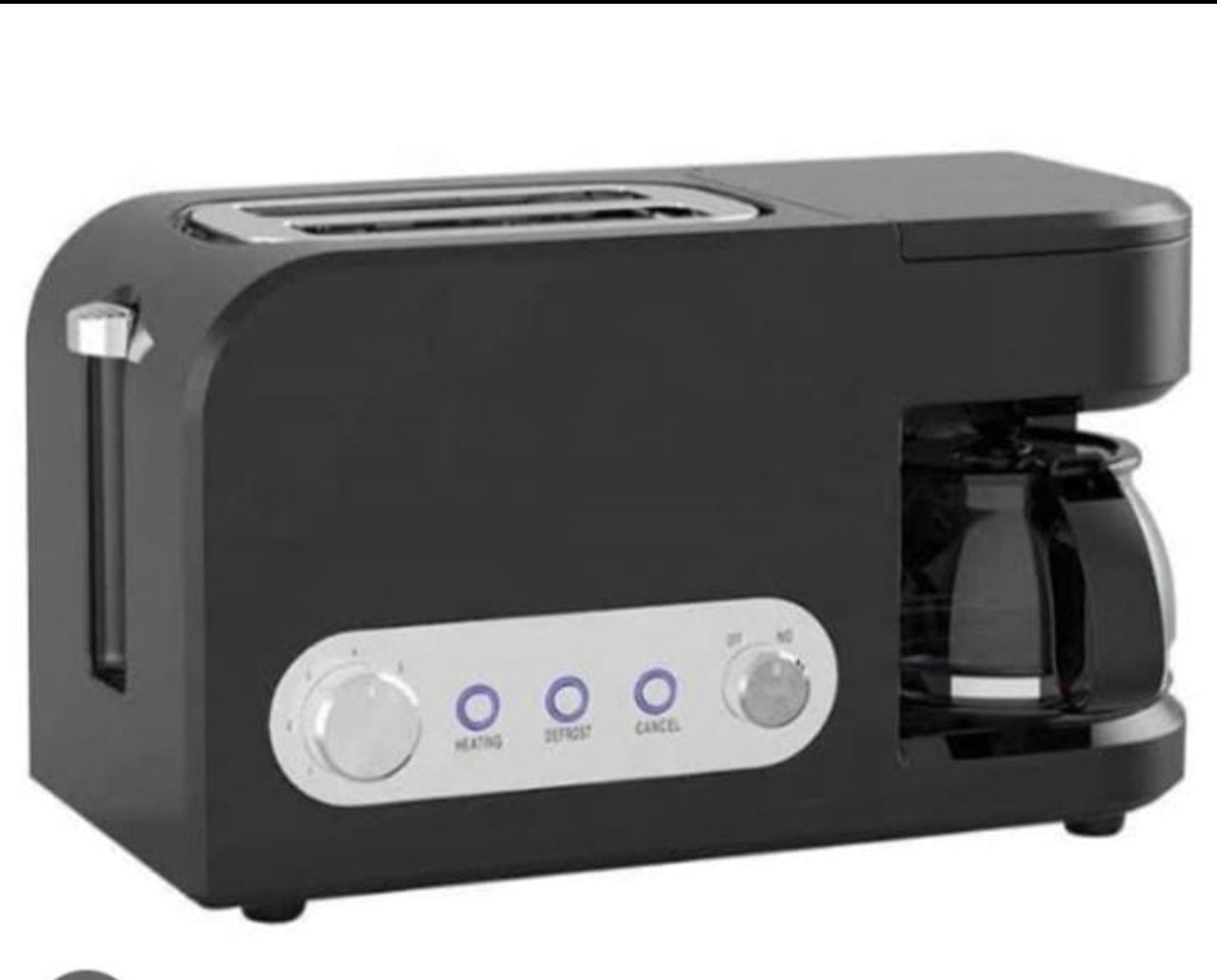 2 in 1 Breakfast Maker Toaster with Coffee Maker 500ml Coffee Pot