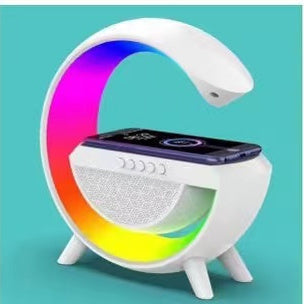 Bluetooth Speaker 3 in1 + Wireless Charger + Led Lamp Model BT 2301 Bluetooth Wireless Charging LED RGB Convenient mobile charging