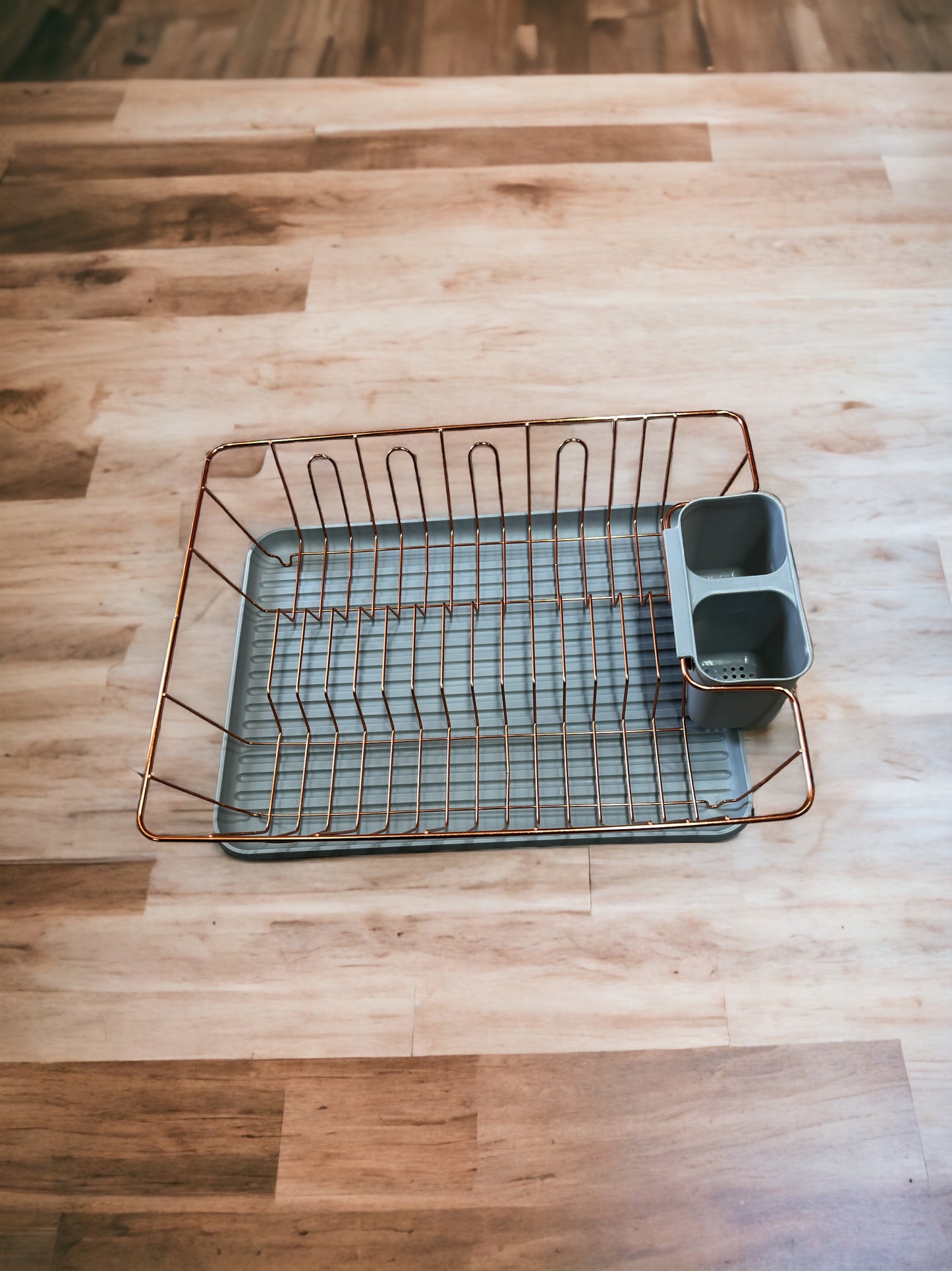 Rose Gold Dish Rack With Drip Tray