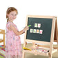 Double Sided Small Drawing Board , Chalkboard Adjustable Standing Easel Holder for Kids