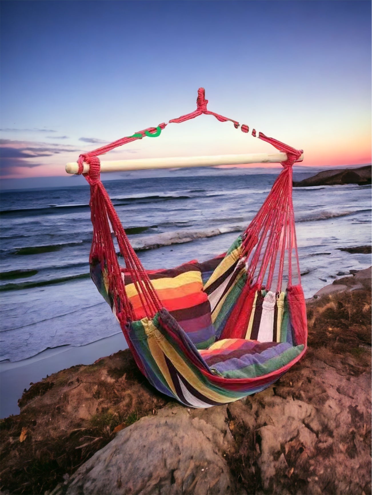 Outdoor Garden Hammock Hanging Swing Chair - Red