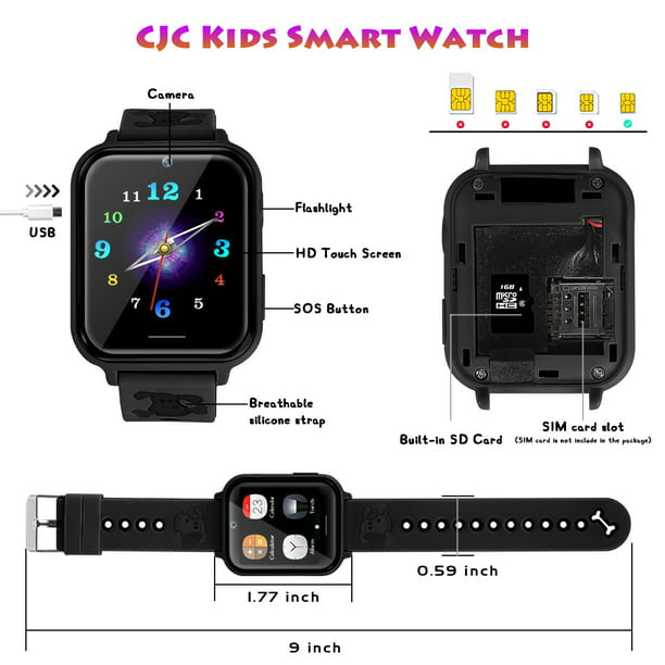 Smart Watch for Boys Girls, Kids Smartwatch with Call SOS