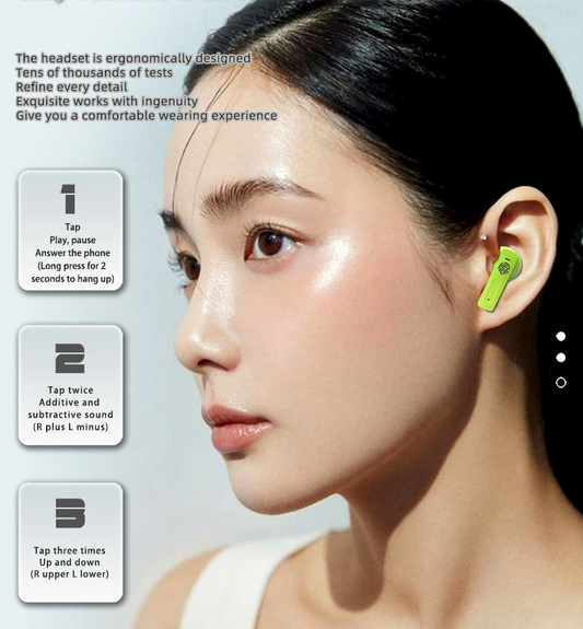 Translucent Bluetooth Headset Intelligent Digital Display