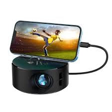 1080P Mini Projector, Portable Movie Projector with Rich Interface and Inbuilt Speaker