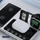 4 in 1 Multifunctional Wireless Charging Station with Digital Display, White Light, Time Function