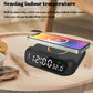 3 In-1 15W Wireless Charger Clock LED Digital Display Alarm Clock Temperature Display Wireless Charging Bracket