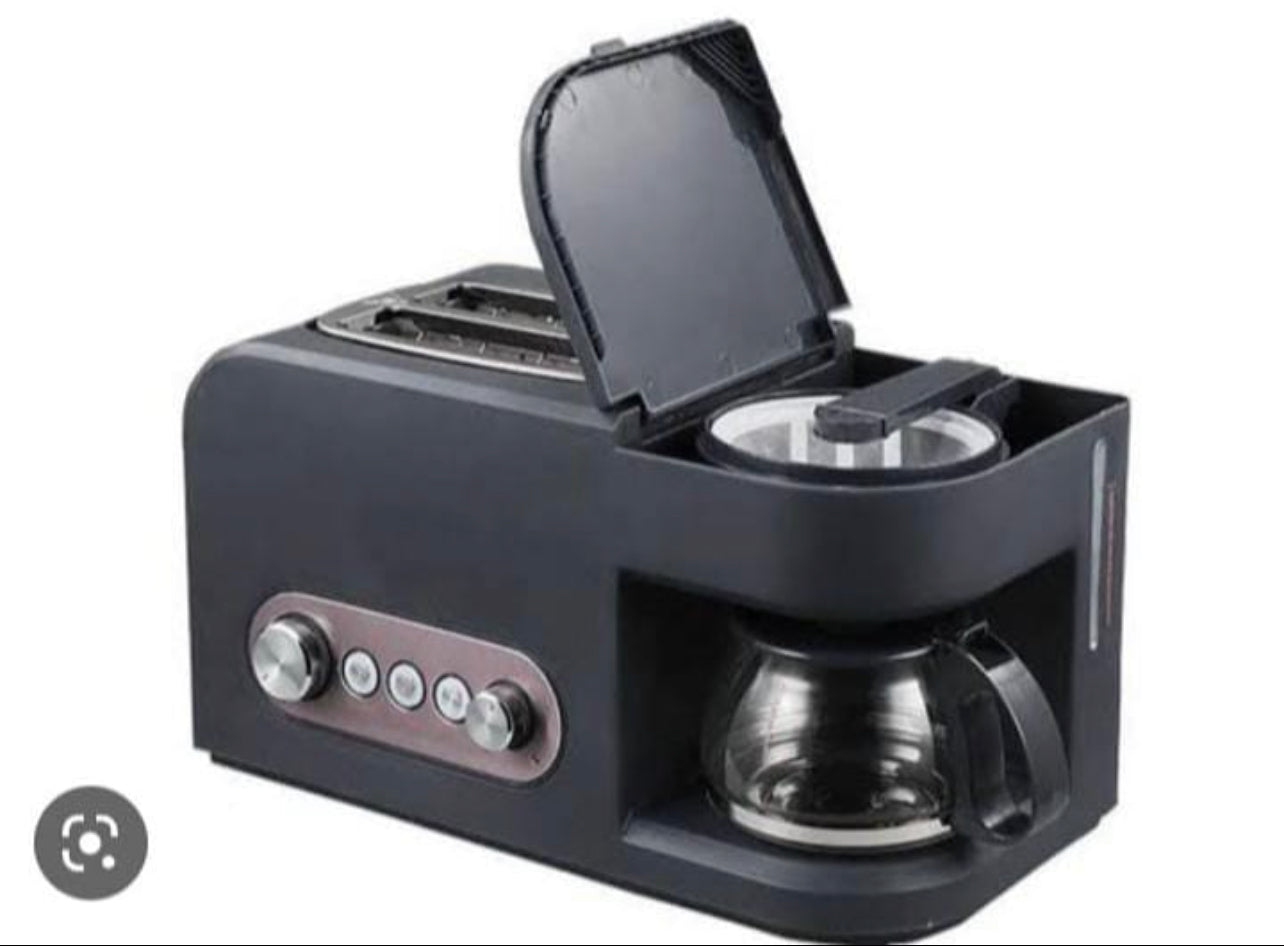 2 in 1 Breakfast Maker Toaster with Coffee Maker 500ml Coffee Pot