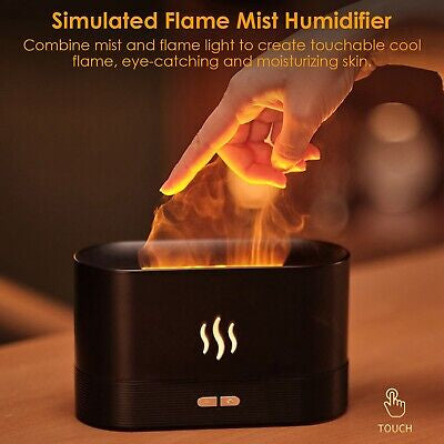 3D Flame Air Humidifier Essential Oil Ultrasonic Aroma Diffuser Home/Office Mist