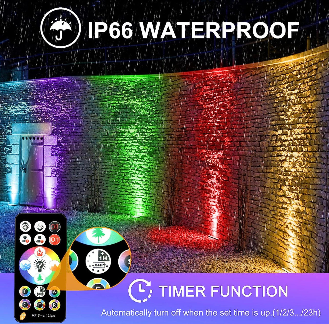 48W LED Black Light Bars, Outdoor Color Changing RGB