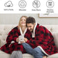 Winter Warm Fleece Hooded Blankets  - Plush Fluffy Wearable Sofa Blanket Hoodie