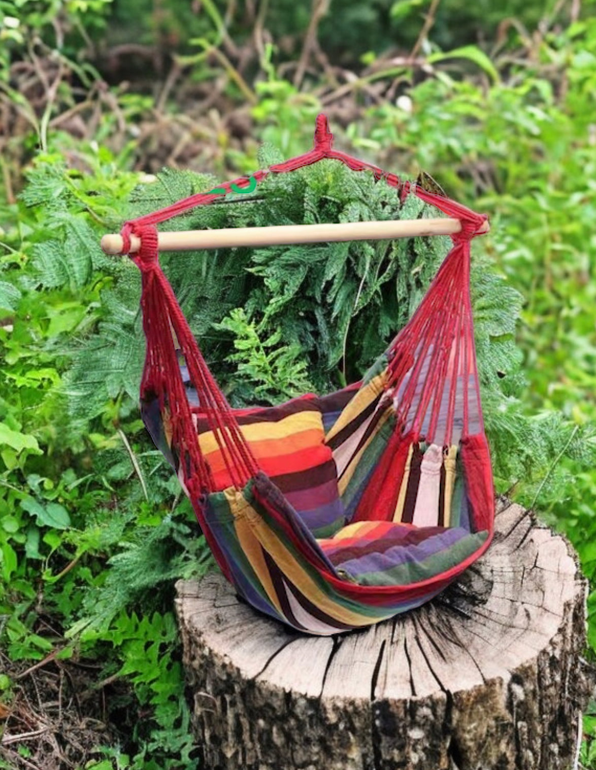 Outdoor Garden Hammock Hanging Swing Chair - Red