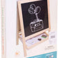 Double Sided Small Drawing Board , Chalkboard Adjustable Standing Easel Holder for Kids