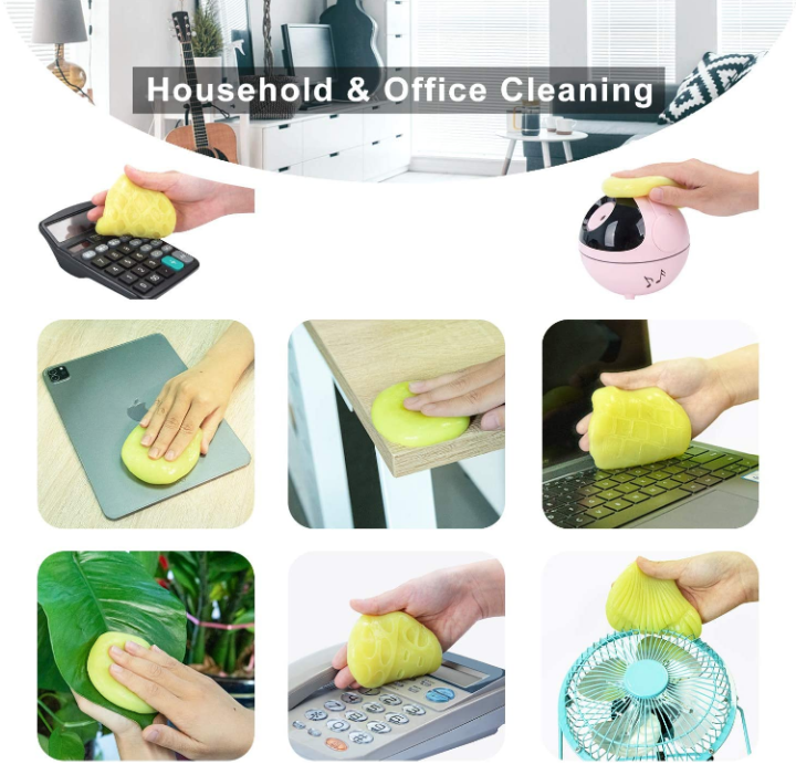 Keyboard Cleaner Soft Gel Dust Cleaning Reusable Car Dashboard Dirt Remover Laptop Sponge Remover Jelly Bersih Tool Car Vent