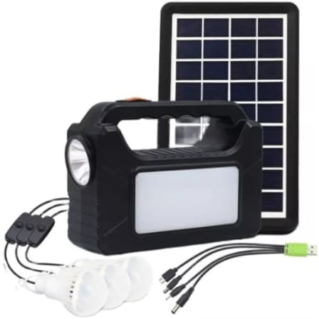 Solar Light Kit - GD-8080 Outdoor Solar Lighting System - 3 Bulb GD-8080 LED Solar Light Kit