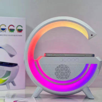 Bluetooth Speaker 3 in1 + Wireless Charger + Led Lamp Model BT