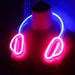 USB Powered Headphone Neon Lamp With Back Plate + On /Off Switch