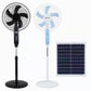 Solar Fan Rechargeable Stand Fan with FREE Solar Panel 3 Modes 16 Inches 45cm Stand Fan with USB/Light AC/DC White/Black