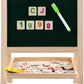 Double Sided Small Drawing Board , Chalkboard Adjustable Standing Easel Holder for Kids