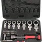 20Pcs Set Removable Movable Head Ratchet Wrench Durable Ratchet Combination Labor-Saving Automobile Maintenance Tool Set