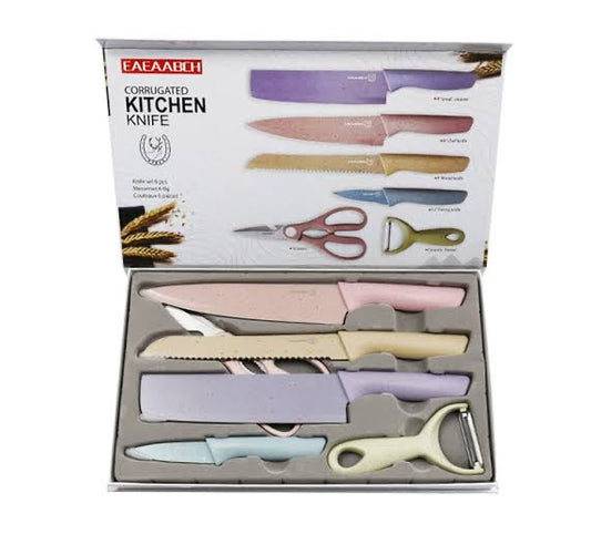 6 pc Piece Kitchen Knife Set