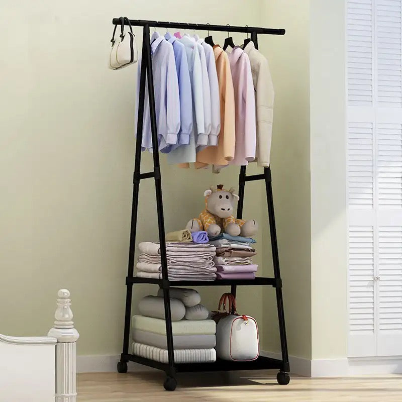 Multifunction Home Clothing Rack Bedroom Storage Hangers Movable DIY A Megamall Online Store