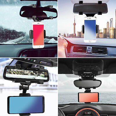 360° Rotation Universal Car  View Rear Mirror Mount Stand GPS Cell Phone Holder