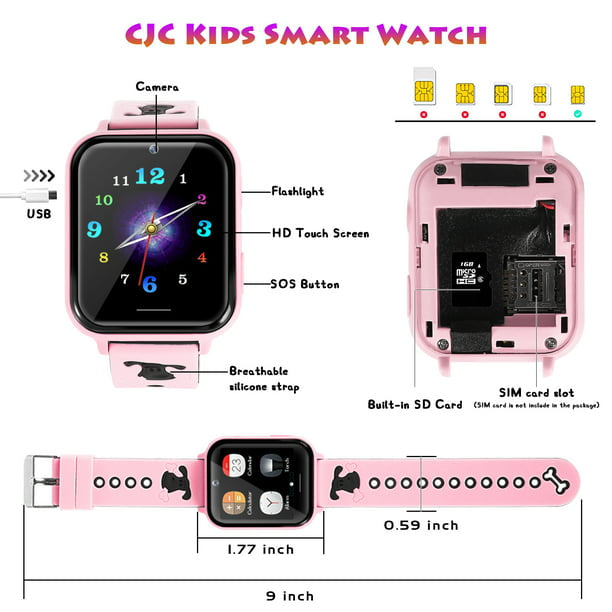 Smart Watch for Boys Girls, Kids Smartwatch with Call SOS