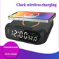 3 In-1 15W Wireless Charger Clock LED Digital Display Alarm Clock Temperature Display Wireless Charging Bracket