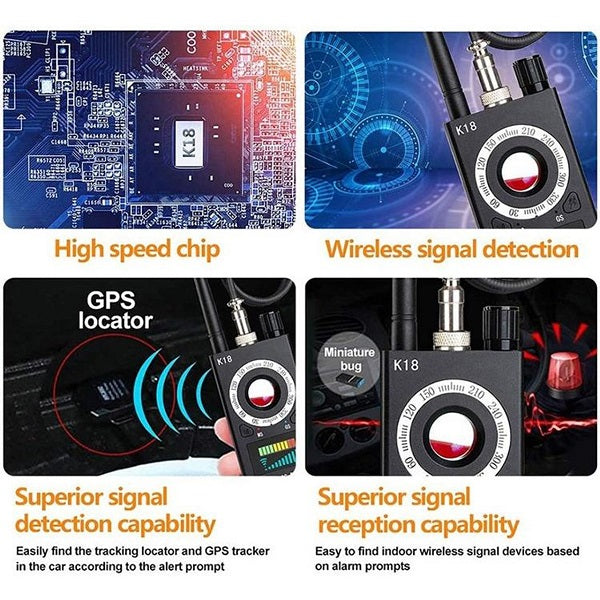 GPS Tracking GSM Listening Device Finder Wireless Camera Detector