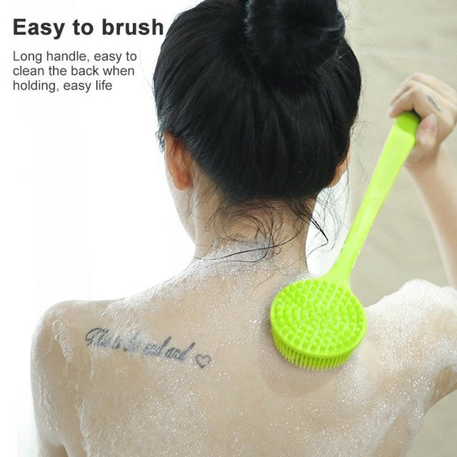 Long Handle Silicone Bath Massage Shower Brush