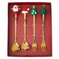 Christmas Deer Dessert Spoon Set 4 piece