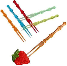 Disposable Plastic Fruit Forks - Set of 25