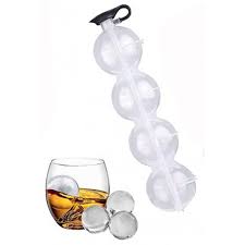 Bar Visor - Round Sphere Cube Ice Ball Maker Food Grade Mould - 4 Ice Balls