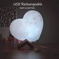 3D Moon Light Heart Shape