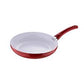 Red Metallic Aluminium Fry Pan