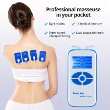 Battery Powered EMS Pulse Therapy Massager, Multi-functional 8 Modes 15 Speeds Full Body Meridian Massage Device Physical Therapy Instrument