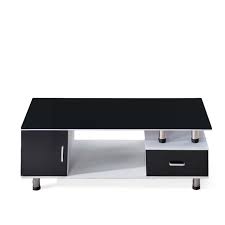 Modern TV Stand/Coffee Table – Black + White