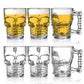 6Pcs Skull Face Beer Glass Mug with Handles